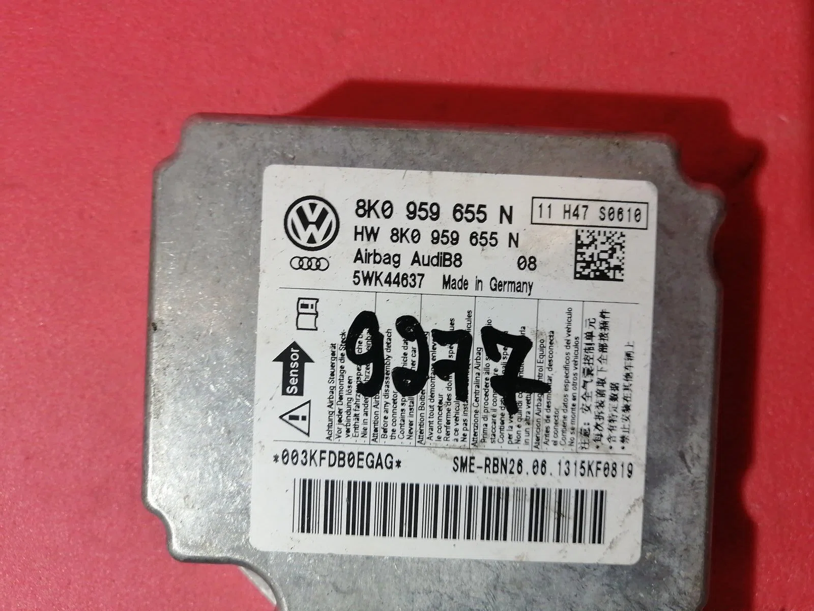 Блок управления AIRBAG Audi A4 B8 (2007—2012), фото 1